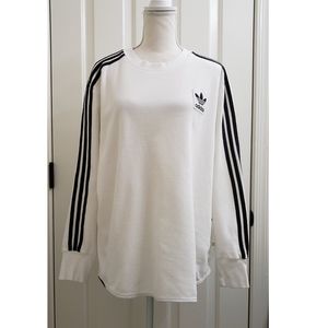 ADIDAS - WHITE/BLACK LONG SLEEVE SHIRT